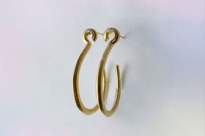 Large S-Shaped Hoops 18k gold vermeil