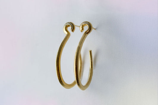 Large S-Shaped Hoops 18k gold vermeil