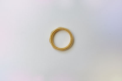 Serpentine Ring 18k gold vermeil