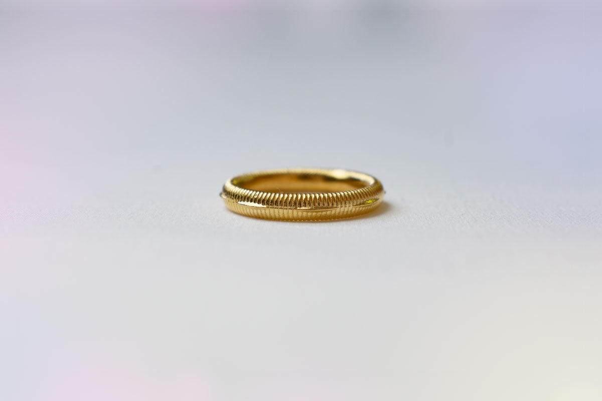 Serpentine Ring 18k gold vermeil