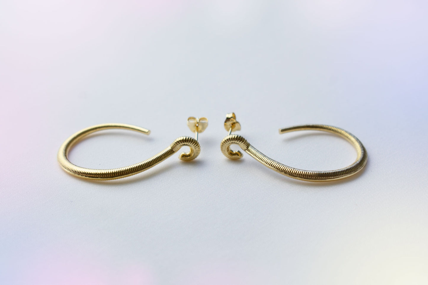 Large S-Shaped Hoops 18k gold vermeil