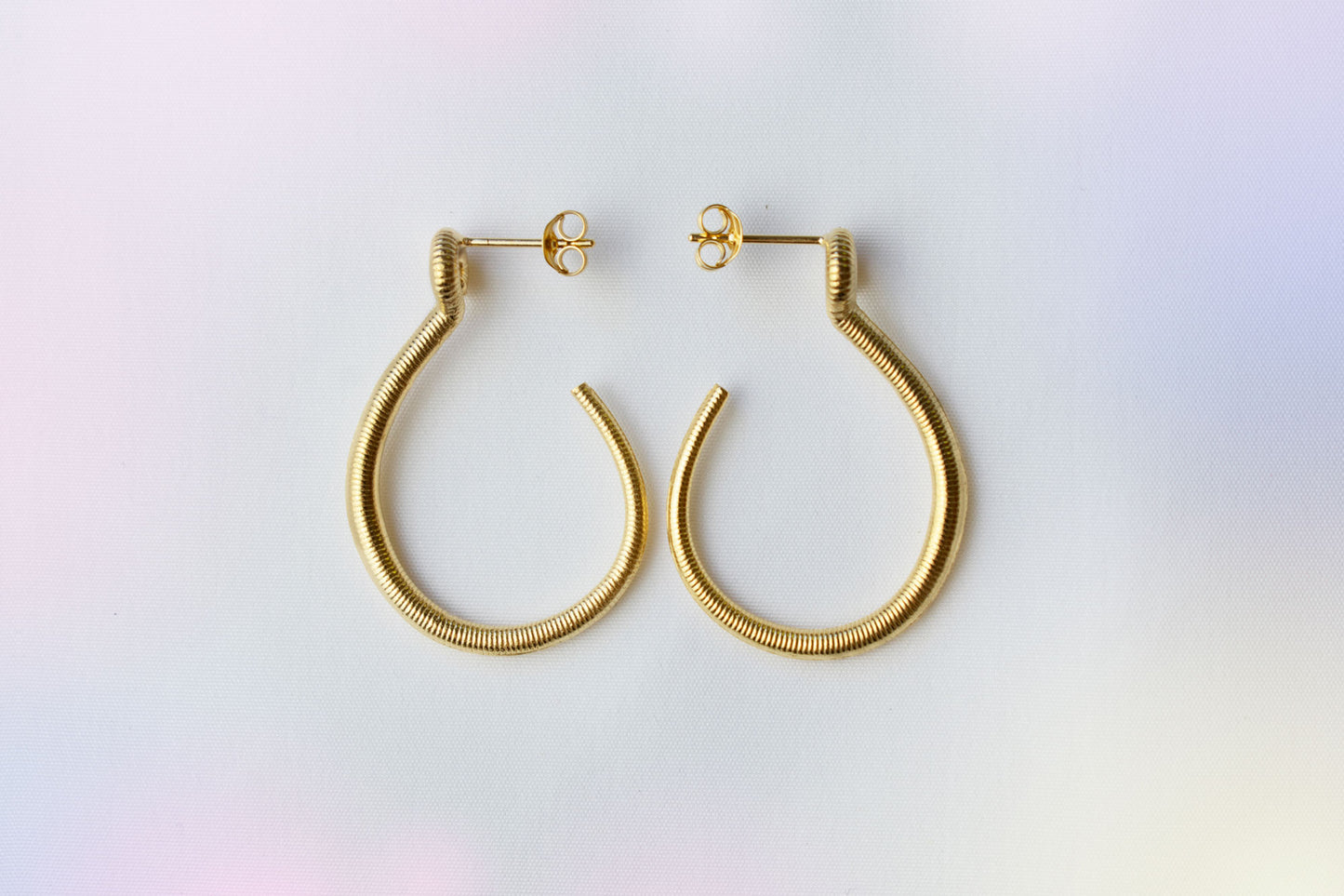 Large S-Shaped Hoops 18k gold vermeil