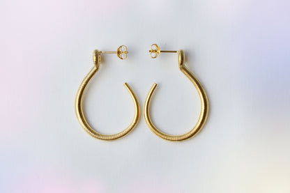 Large S-Shaped Hoops 18k gold vermeil