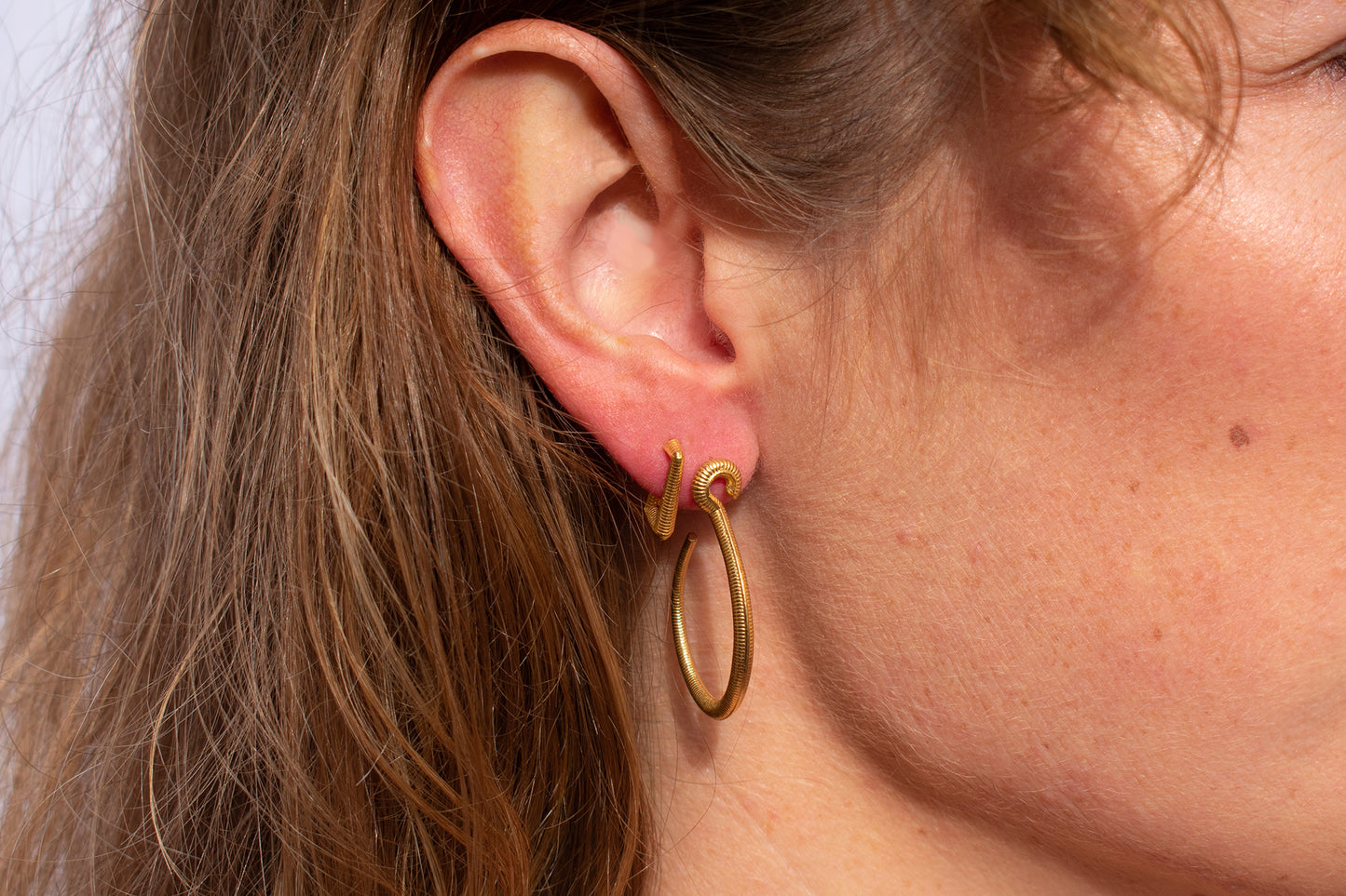 Large S-Shaped Hoops 18k gold vermeil